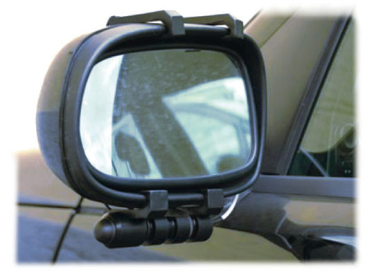 Dx mirror antenna for unobtrusive placement during road tests